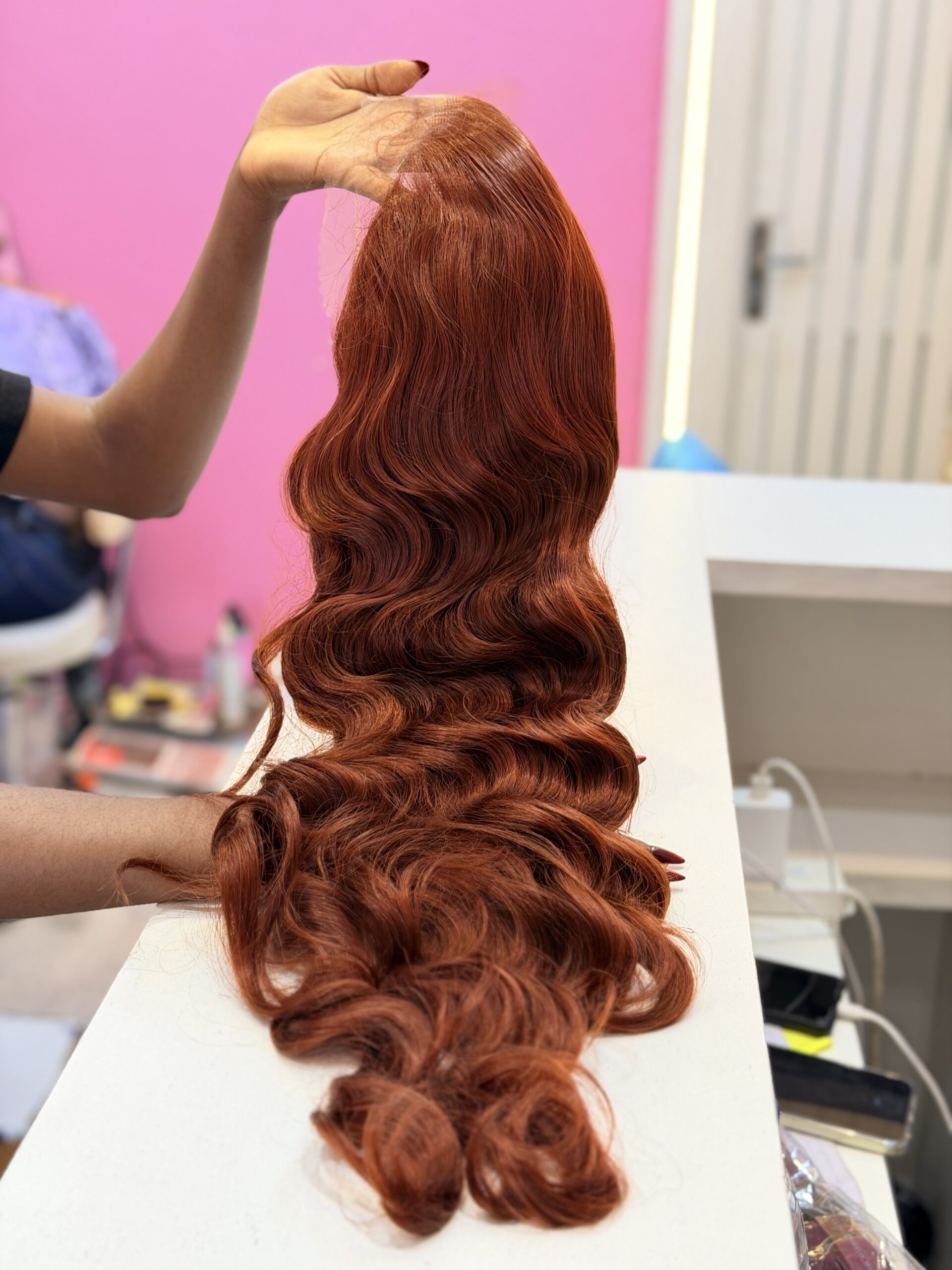 13x4. Reddish brown bodywave blend 28 inch - Image 3